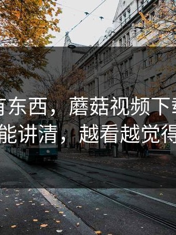 越扒越有东西，蘑菇视频下载，不是一句话能讲清，越看越觉得有猫腻