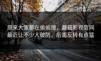 原来大家都在偷偷搜，蘑菇影视官网最近让不少人破防，后面反转有点猛