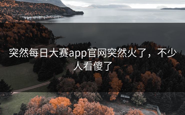 突然每日大赛app官网突然火了，不少人看傻了