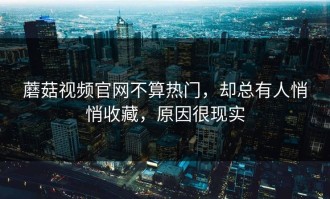 蘑菇视频官网不算热门，却总有人悄悄收藏，原因很现实
