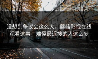 没想到争议会这么大，蘑菇影视在线观看这事，难怪最近搜的人这么多