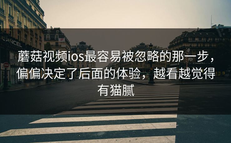 蘑菇视频ios最容易被忽略的那一步，偏偏决定了后面的体验，越看越觉得有猫腻