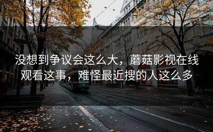 没想到争议会这么大，蘑菇影视在线观看这事，难怪最近搜的人这么多